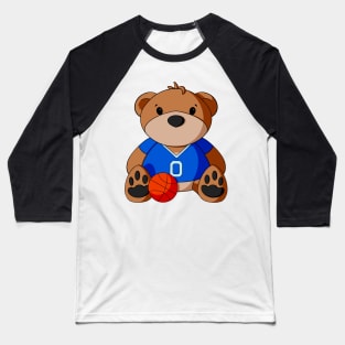 Basketball Player Teddy Bear Baseball T-Shirt